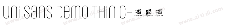 uni sans demo thin c字体转换